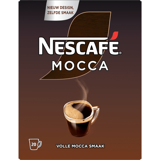 Foto van Nescafé Oploskoffie café mocca op witte achtergrond