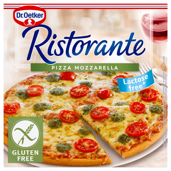 Foto van Dr. Oetker Ristorante mozzarella glutenvrij op witte achtergrond