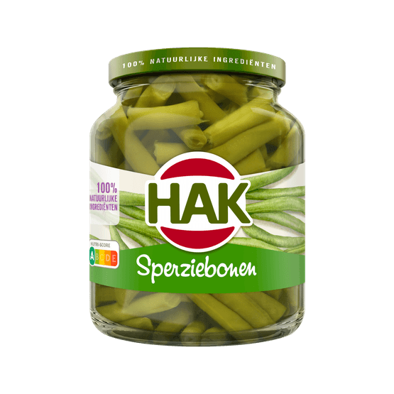 Foto van Hak Sperziebonen fijn gebroken op witte achtergrond