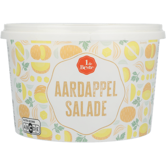 Foto van 1 de Beste Aardappelsalade op witte achtergrond