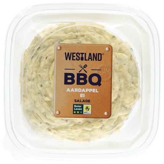 Foto van Westland Bbq aardappel-ei salade op witte achtergrond