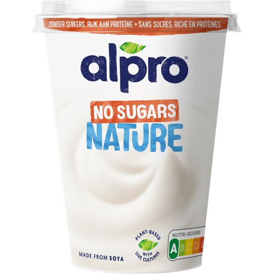Foto van Alpro Yoghurtvariatie naturel ongezoet op witte achtergrond