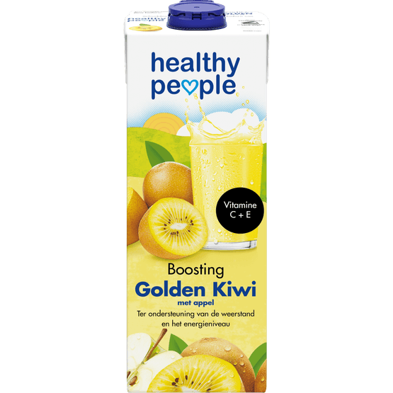 Foto van Healthy People Golden kiwi op witte achtergrond