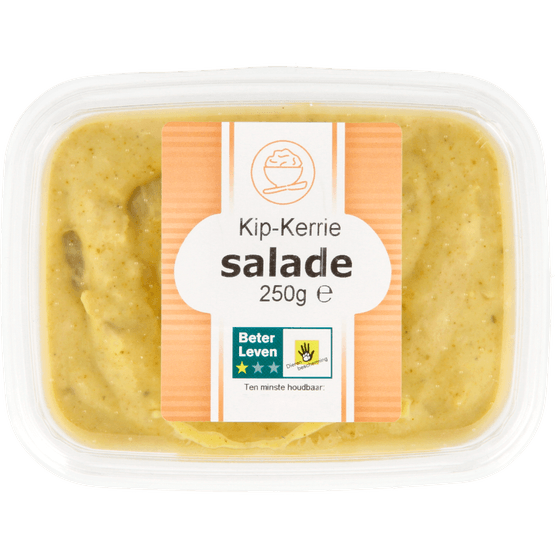 Foto van Menken Salade kip-kerrie op witte achtergrond