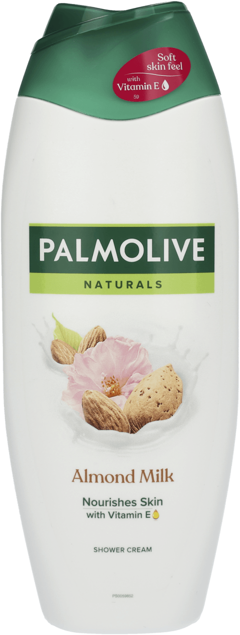 Foto van Palmolive Badschuim amandel op witte achtergrond