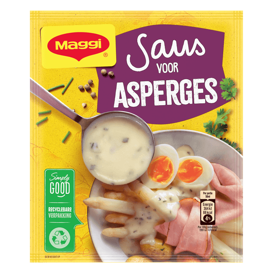 Foto van Maggi Aspergesaus op witte achtergrond