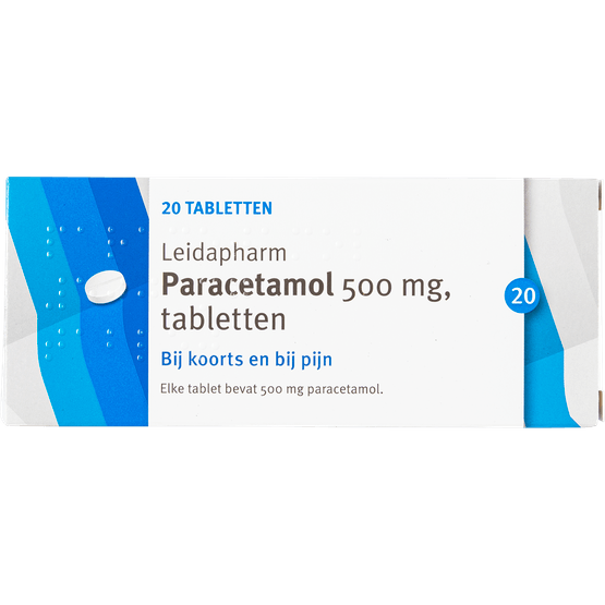 Foto van LEIDAPHARM Paracetamol 500mg op witte achtergrond