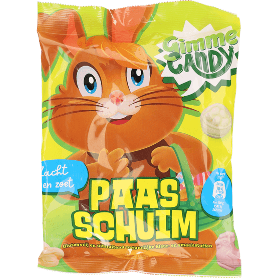 Foto van Gimme Candy Paasfiguren schuim op witte achtergrond