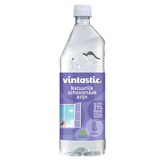 Foto van Vintastic Schoonmaakazijn lavendel op witte achtergrond