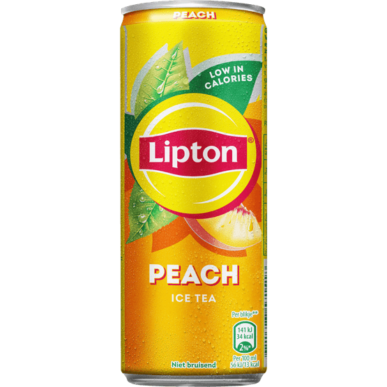 Foto van Lipton Peach op witte achtergrond
