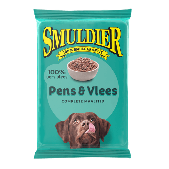 Foto van Smuldier Pens en vlees compleet op witte achtergrond