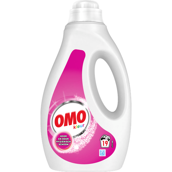 Foto van Omo Vloeibaar wasmiddel kleur 19 wasbeurten op witte achtergrond