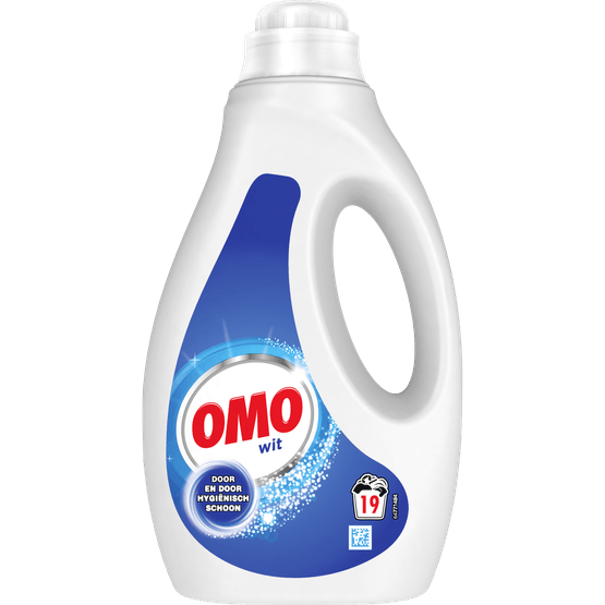 Foto van Omo Vloeibaar wasmiddel wit 19 wasbeurten op witte achtergrond
