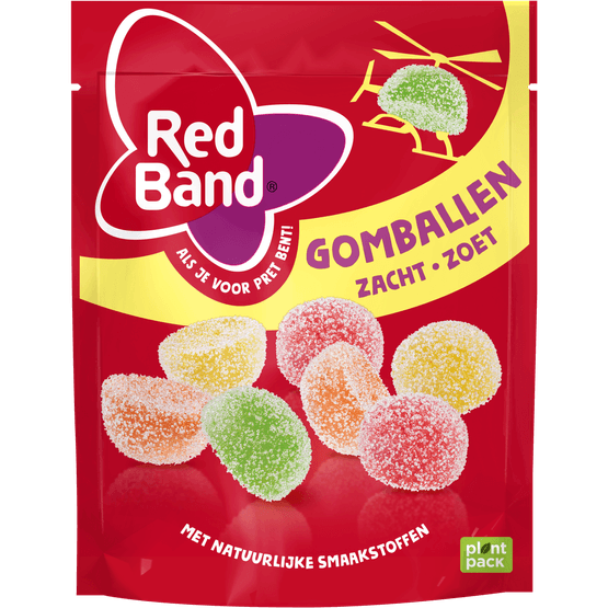 Foto van Red Band Gomballen op witte achtergrond