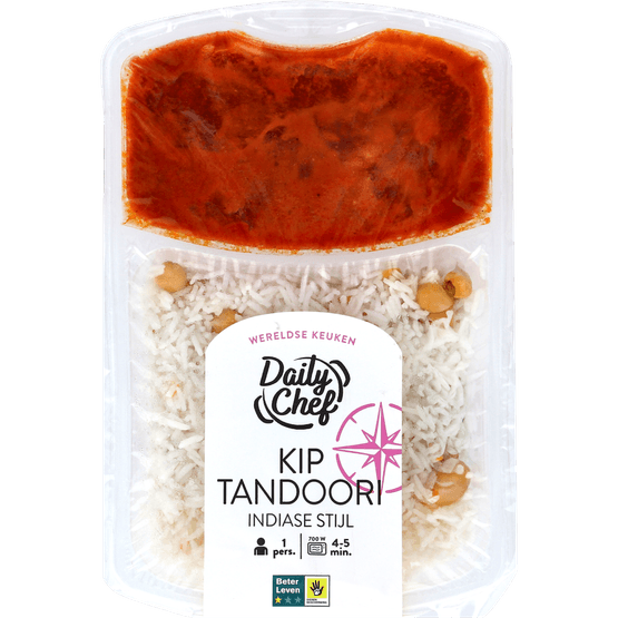 Foto van Daily Chef Indiase tandoori op witte achtergrond