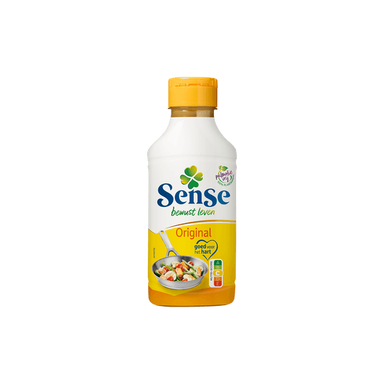 Foto van Sense Margarine original vloeibaar op witte achtergrond