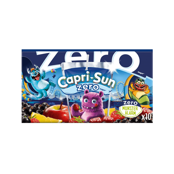 Foto van Capri Sun Monster alarm zero op witte achtergrond