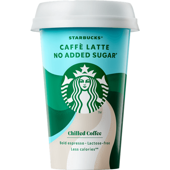 Foto van Starbucks Ijskoffie skinny latte op witte achtergrond