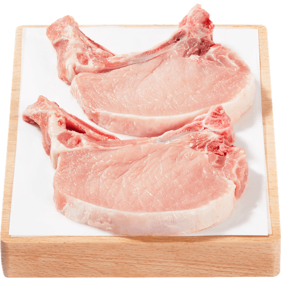 Foto van Vleeschmeesters Ribkarbonade 2 stuks op witte achtergrond