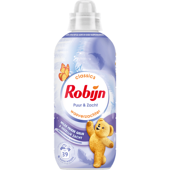 Foto van Robijn Wasverzachter puur & zacht 39 wasbeurten op witte achtergrond