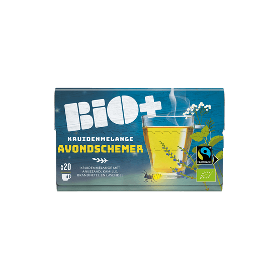 Foto van Bio+ Kruidenthee avondschemer kop 20 zk. op witte achtergrond