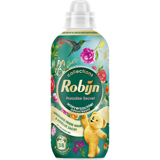 Foto van Robijn Wasverzachter paradise secret 38 wasbeurten op witte achtergrond
