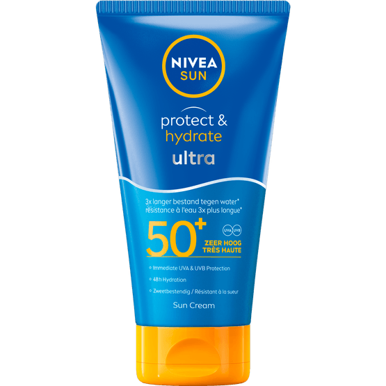 Foto van Nivea Sun protect & hydrate spf50+ op witte achtergrond