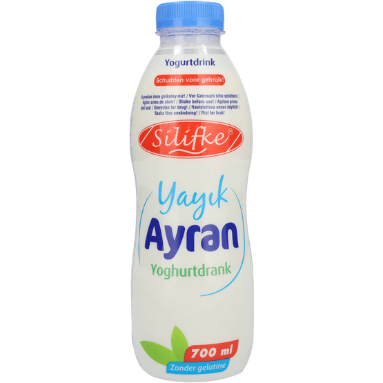 Foto van SILIFKE Ayran drinkyoghurt op witte achtergrond