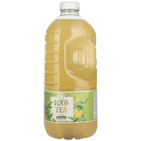 Foto van Fruity Juice Iced tea green lemon op witte achtergrond