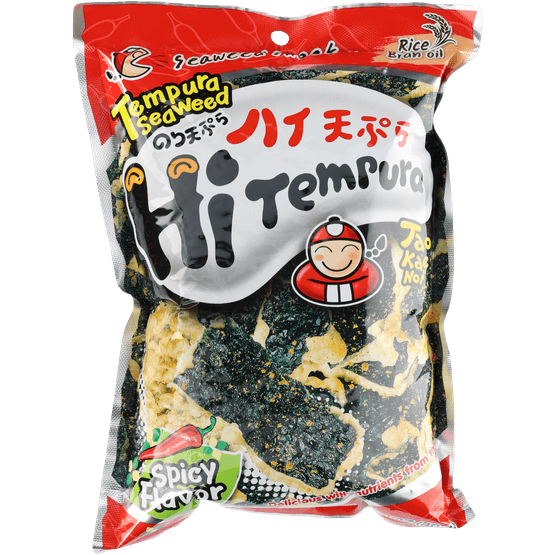 Foto van Tao Kae No Tempura seaweed spicy op witte achtergrond