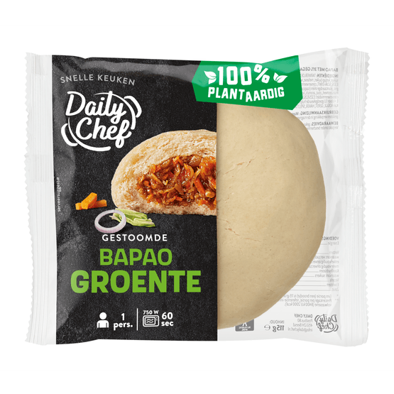 Foto van Daily Chef Bapao groente op witte achtergrond