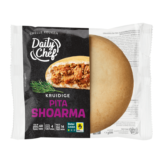 Foto van Daily Chef Pita shoarma op witte achtergrond