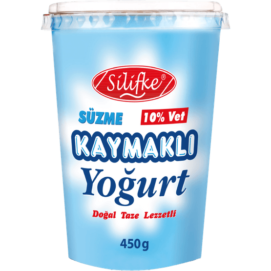 Foto van SILIFKE Turkse yoghurt 10% op witte achtergrond
