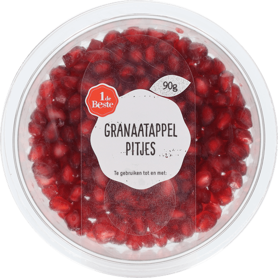 Foto van 1 de Beste Granaatappelpitjes op witte achtergrond