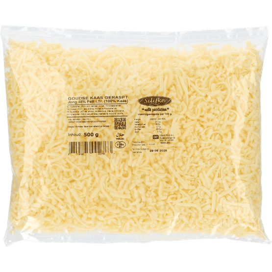 Foto van SILIFKE Geraspte kaas jong 48+ op witte achtergrond