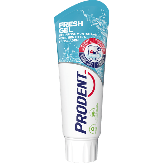 Foto van Prodent Tandpasta freshgel op witte achtergrond