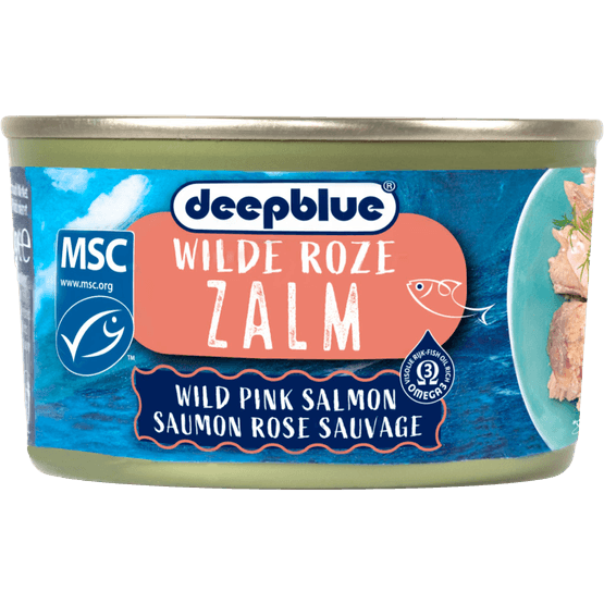 Foto van Deepblue Wilde roze zalm op witte achtergrond