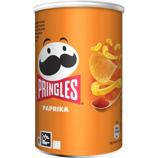 Foto van Pringles Paprika op witte achtergrond