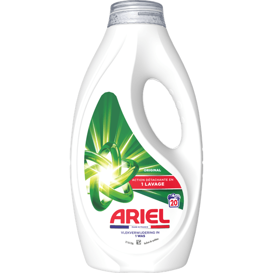 Foto van Ariel Vloeibaar wasmiddel original 20 wasbeurten op witte achtergrond