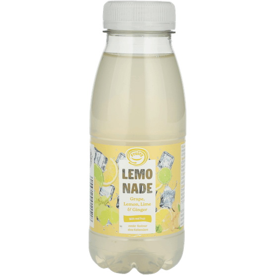 Foto van Fruity Juice Lemonade citroen-limoen-gember op witte achtergrond