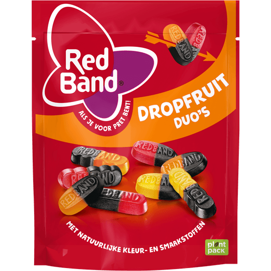 Foto van Red Band Dropfruit duo s op witte achtergrond