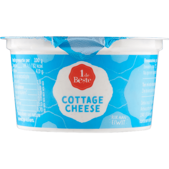 Foto van 1 de Beste Cottage cheese op witte achtergrond