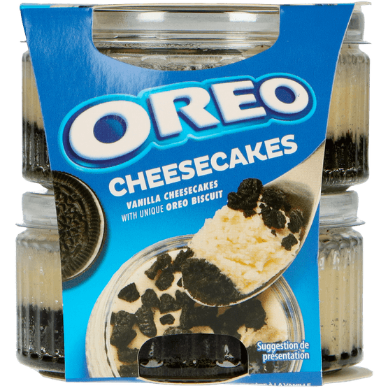 Foto van Oreo Cheesecake 2 stuks op witte achtergrond