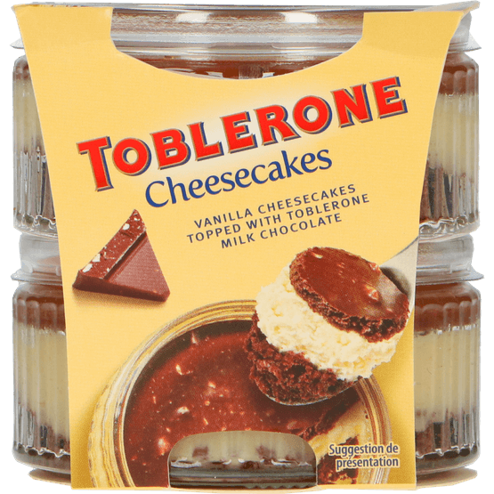 Foto van Toblerone Cheesecake 2 stuks op witte achtergrond