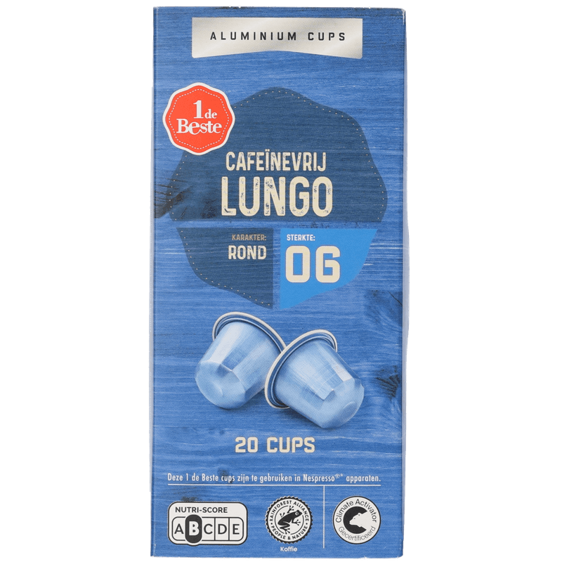 1 De Beste Koffiecups lungo decaf 20 st.