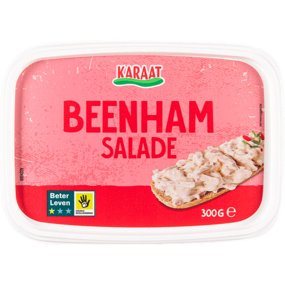 Foto van Karaat Salade beenham op witte achtergrond