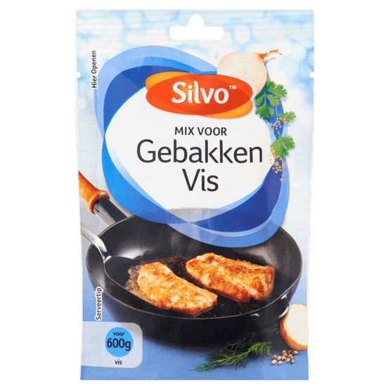 Foto van Silvo Mix voor gebakken vis op witte achtergrond