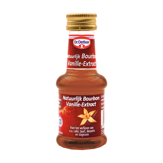 Foto van Dr. Oetker Bourbon vanille extract op witte achtergrond