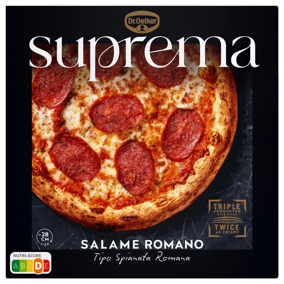 Foto van Dr. Oetker Suprema salame romano op witte achtergrond