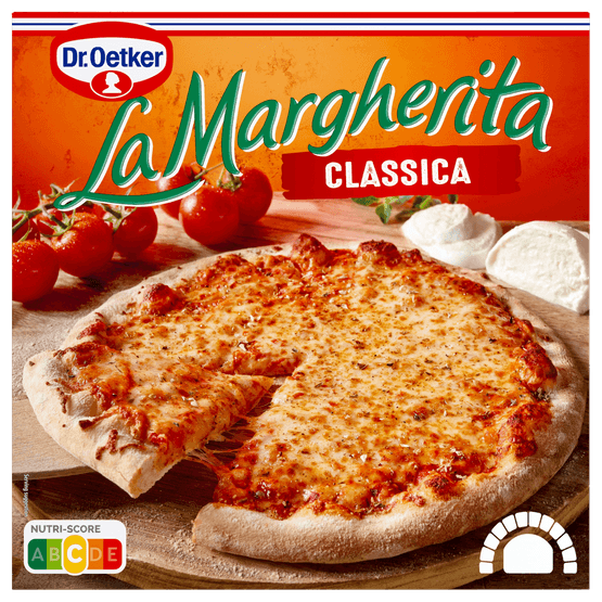 Foto van Dr. Oetker Pizza la margherita classica op witte achtergrond